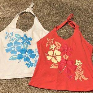vintage y2k 2000s 90s fashion bug hibiscus tops